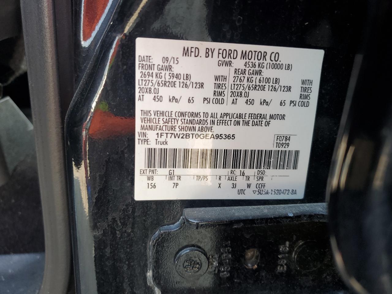 1FT7W2BT0GEA95365 2016 FORD F250 - Image 12