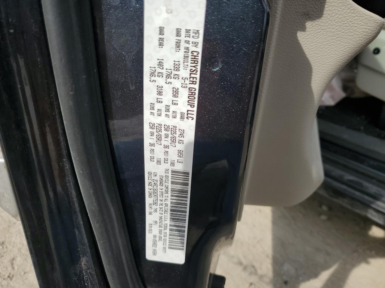 2013 Chrysler Town & Country Touring VIN: 2C4RC1BG8DR775382 Lot: 61628874