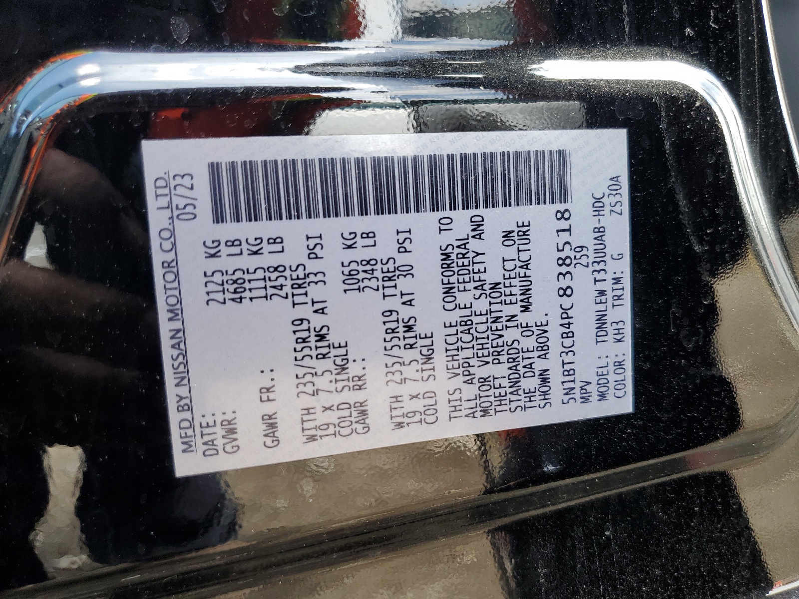 5N1BT3CB4PC838518 2023 Nissan Rogue Sl