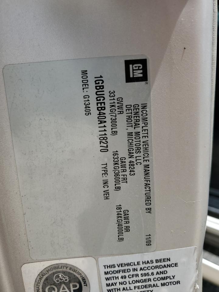 2010 Chevrolet Express G1500 4Lt VIN: 1GBUGEB40A1118270 Lot: 64068004