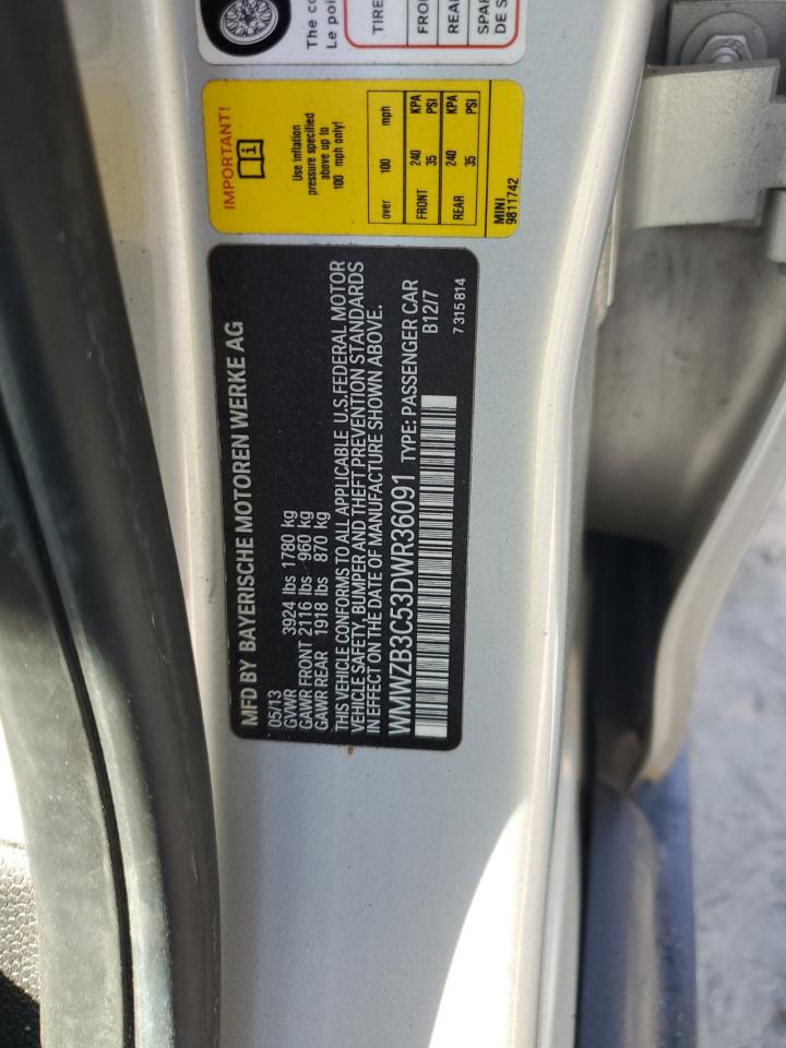 2013 Mini Cooper Countryman VIN: WMWZB3C53DWR36091 Lot: 62440244