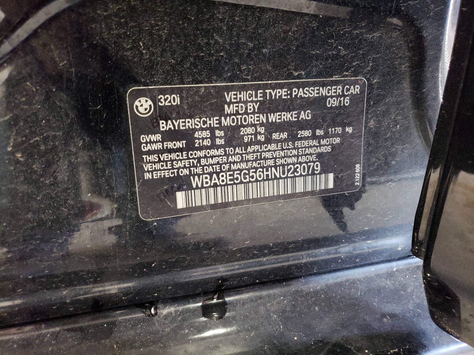 WBA8E5G56HNU23079 2017 BMW 320 Xi