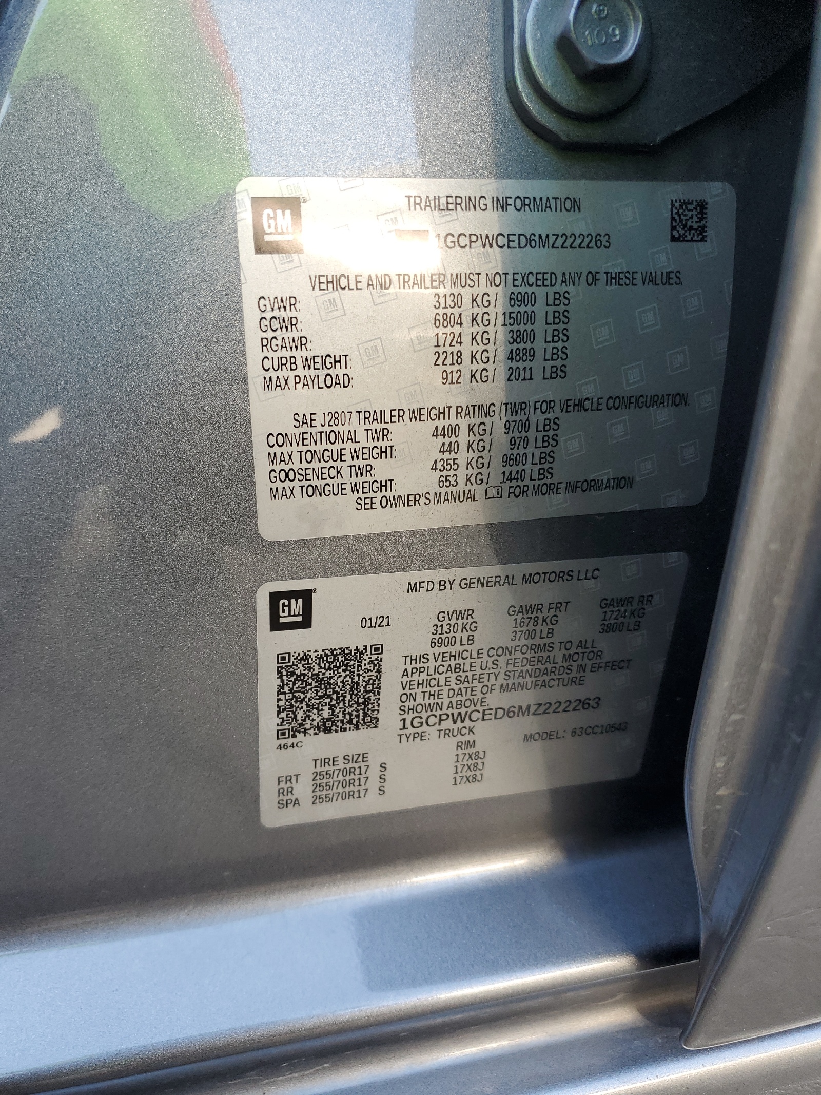 1GCPWCED6MZ222263 2021 Chevrolet Silverado C1500 Lt