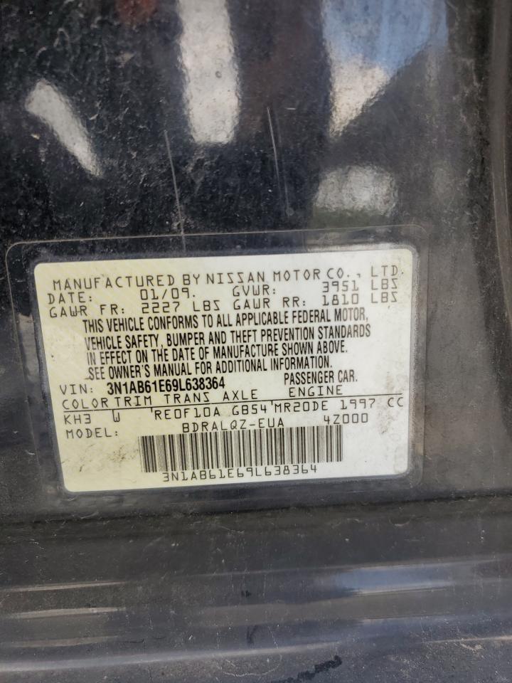 2009 Nissan Sentra 2.0 VIN: 3N1AB61E69L638364 Lot: 63719754