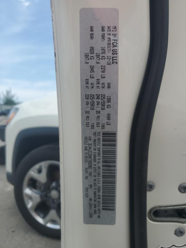 2019 Jeep Compass Limited VIN: 3C4NJCCB0KT662961 Lot: 61945004