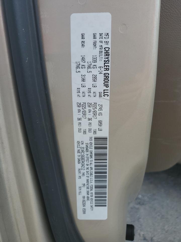 2014 Chrysler Town & Country Touring VIN: 2C4RC1BG8ER434212 Lot: 64589054