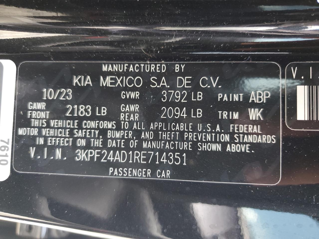 3KPF24AD1RE714351 2024 Kia Forte Lx