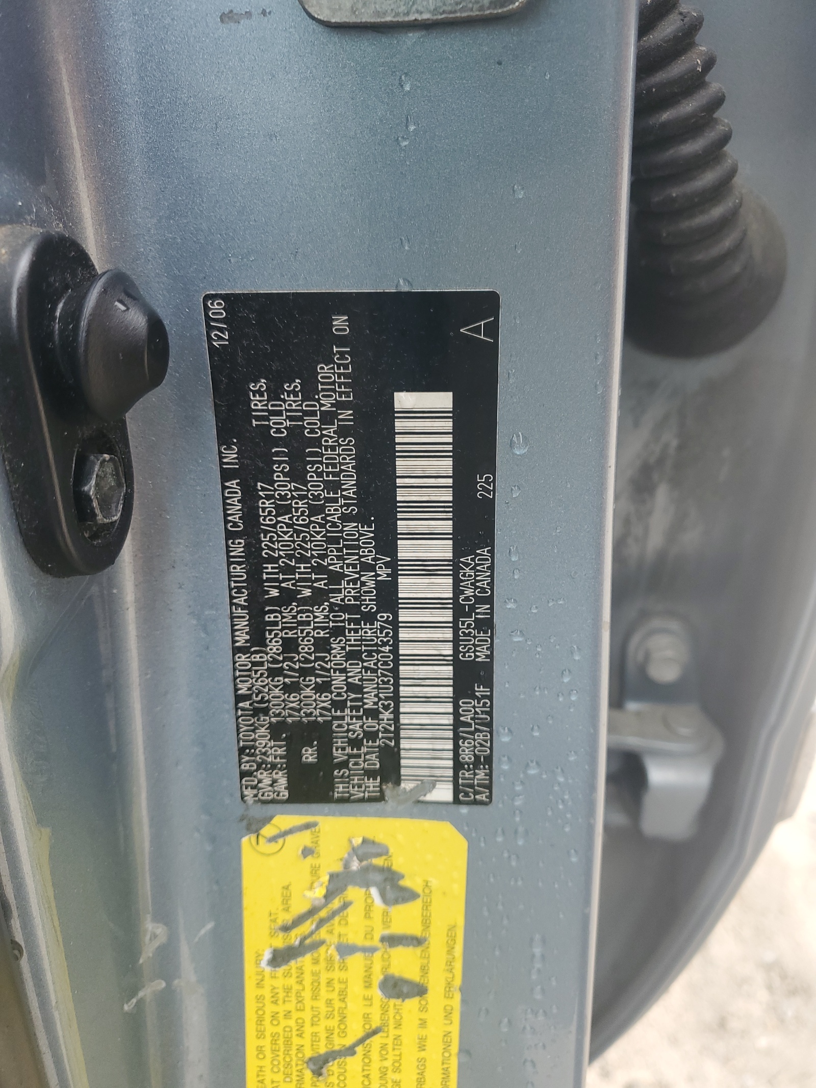 2T2HK31U37C043579 2007 Lexus Rx 350