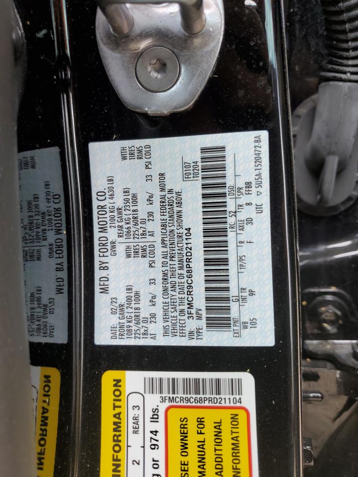 2023 Ford Bronco Sport Outer Banks VIN: 3FMCR9C68PRD21104 Lot: 63713554