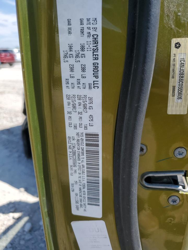 2012 Jeep Compass Sport VIN: 1C4NJDBB6CD555606 Lot: 63473014