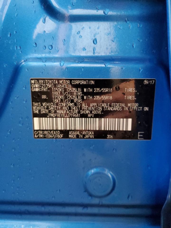 2018 Toyota Rav4 Limited VIN: JTMDFREVXJJ719681 Lot: 63623154