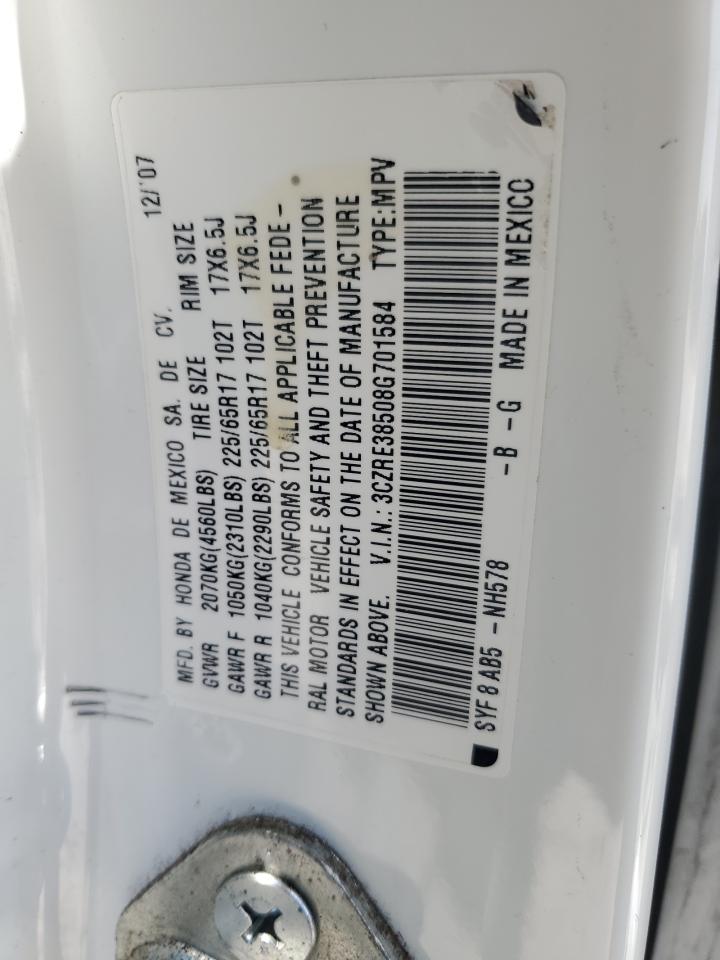 2008 Honda Cr-V Ex VIN: 3CZRE38508G701584 Lot: 61368864