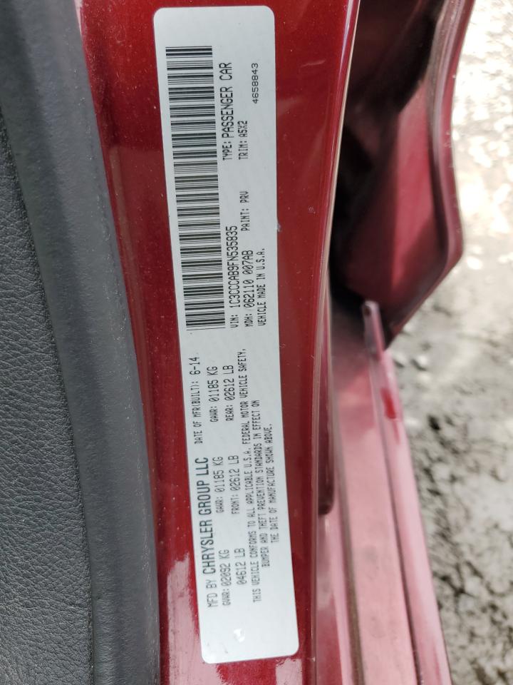 2015 Chrysler 200 Limited VIN: 1C3CCCAB9FN535835 Lot: 62389594