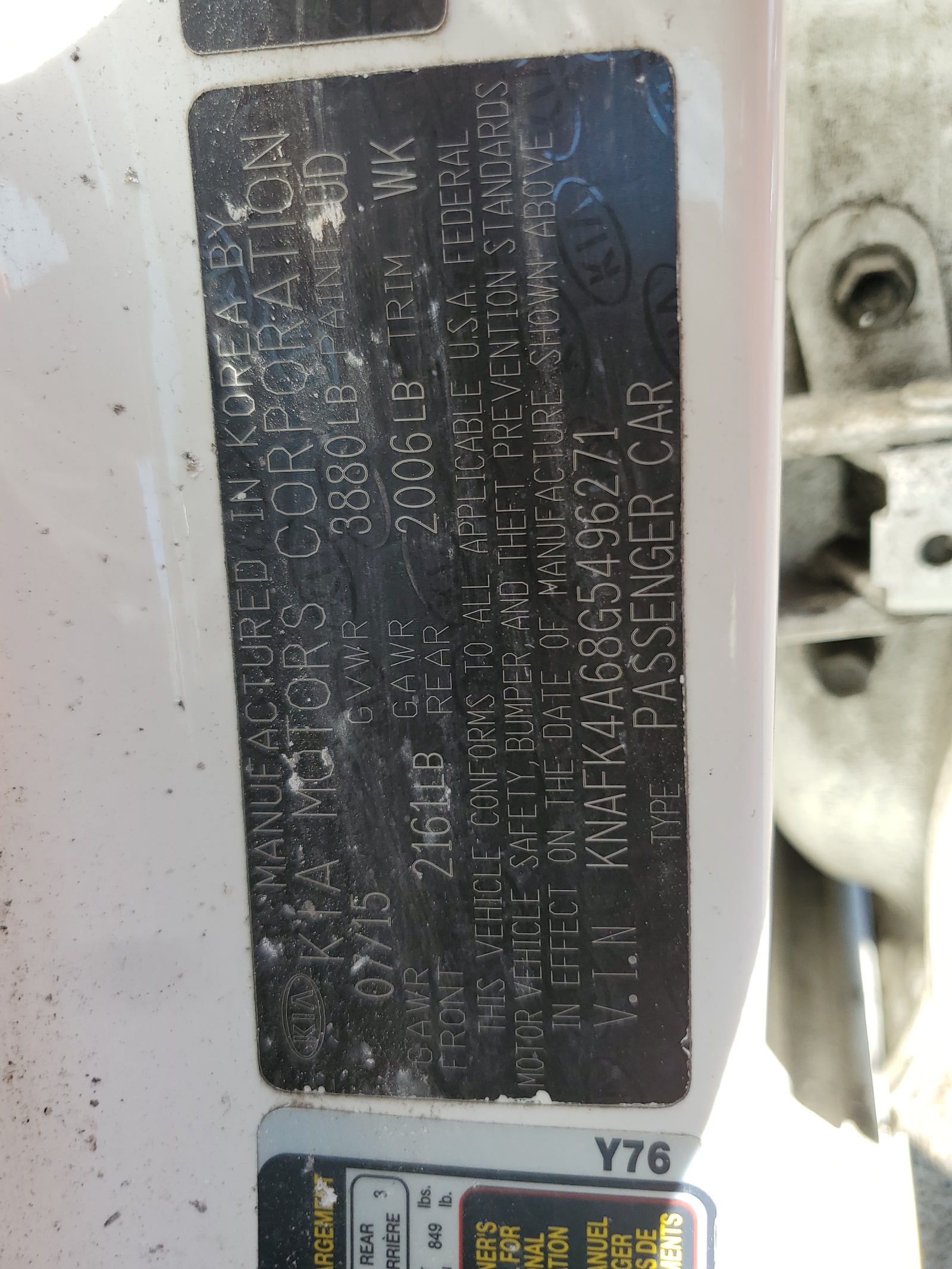 KNAFK4A68G5496271 2016 Kia Forte Lx