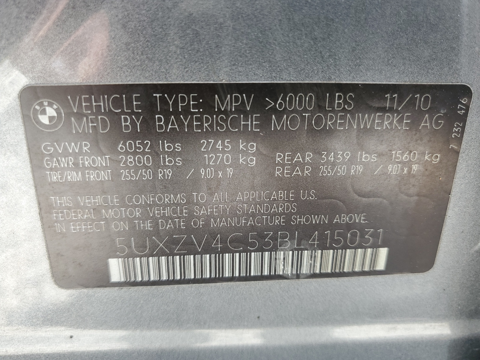 5UXZV4C53BL415031 2011 BMW X5 xDrive35I