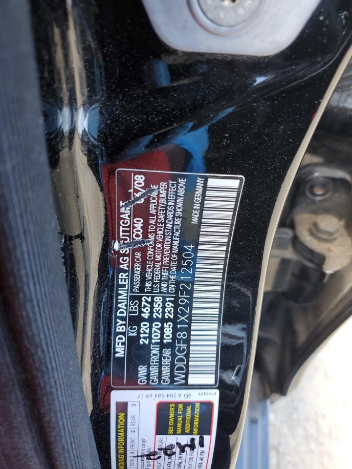 2009 Mercedes-Benz C 300 4Matic VIN: WDDGF81X29F212504 Lot: 61281264