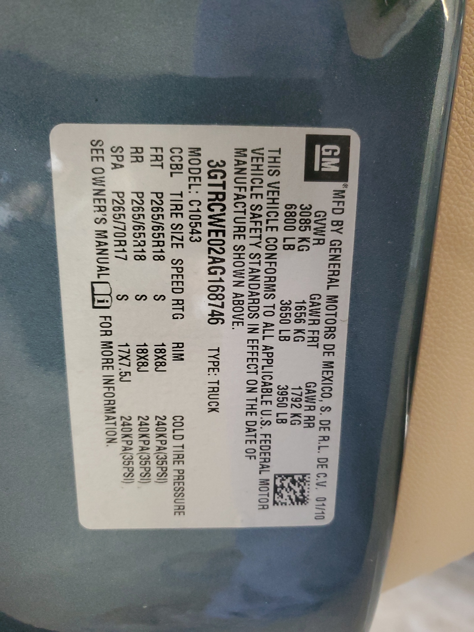 3GTRCWE02AG168746 2010 GMC Sierra C1500 Slt