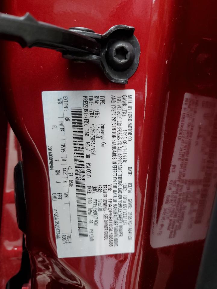 2016 Ford C-Max Sel VIN: 1FADP5BUXGL108666 Lot: 64142654