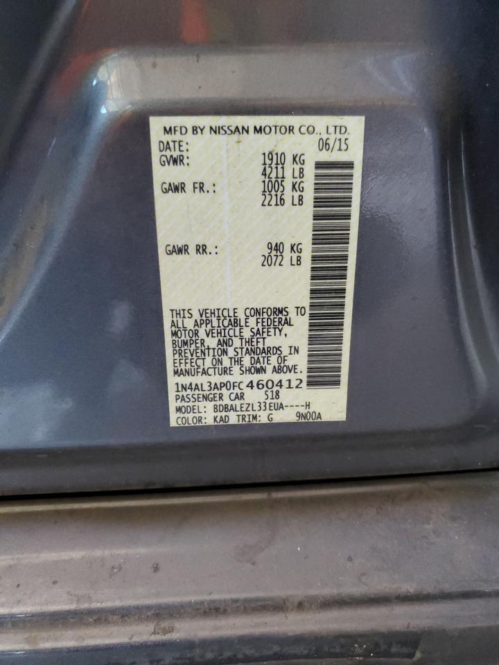 1N4AL3AP0FC460412 2015 Nissan Altima 2.5