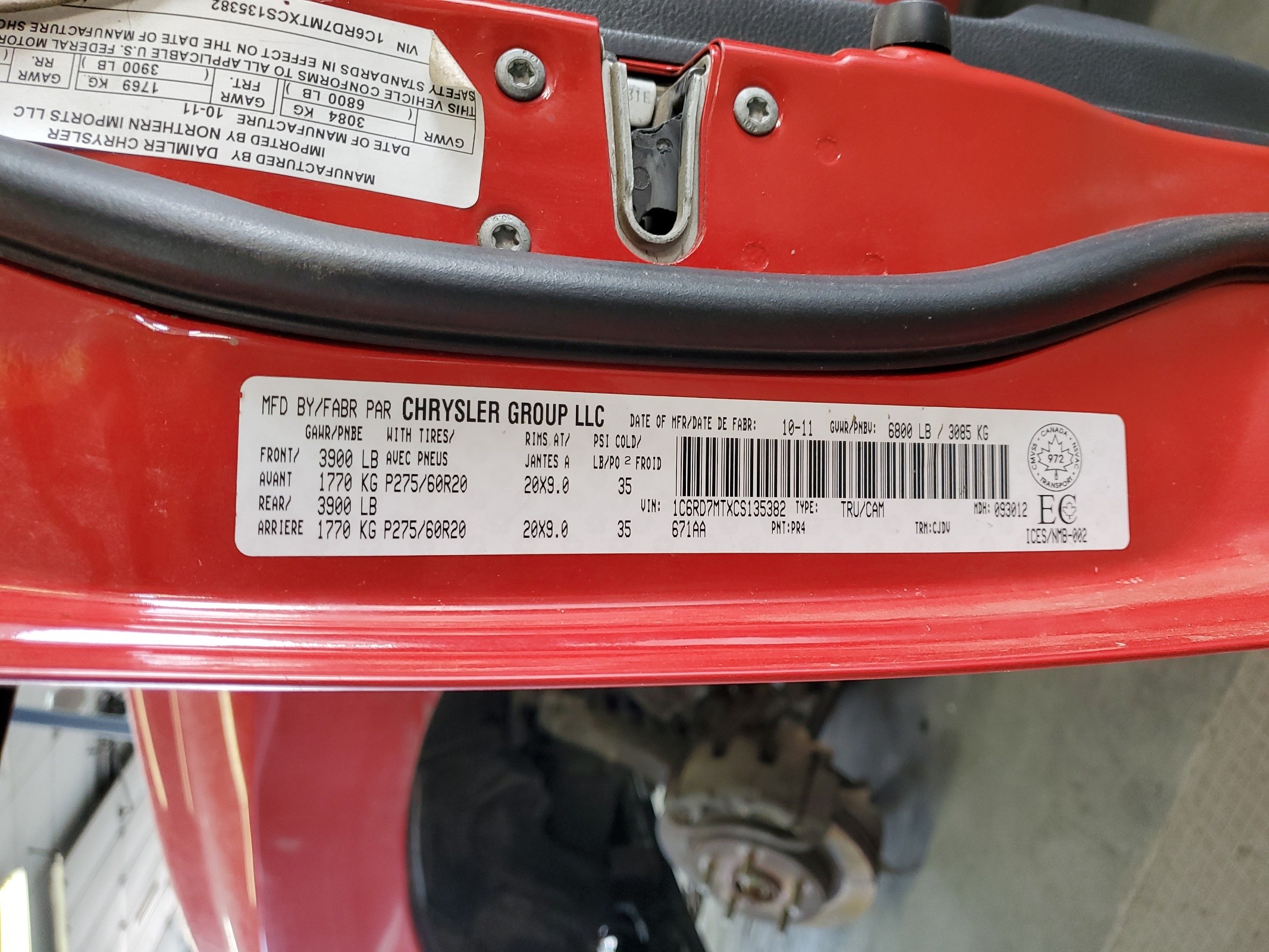 1C6RD7MTXCS135382 2012 Dodge Ram 1500 Sport