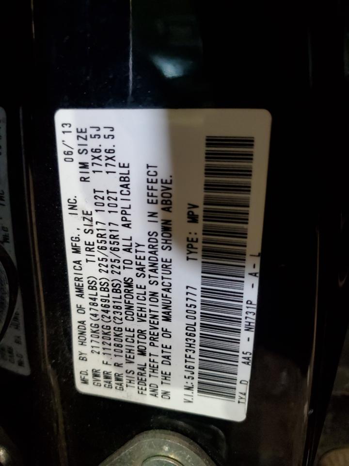 2013 Honda Crosstour Ex VIN: 5J6TF3H36DL005777 Lot: 64600944