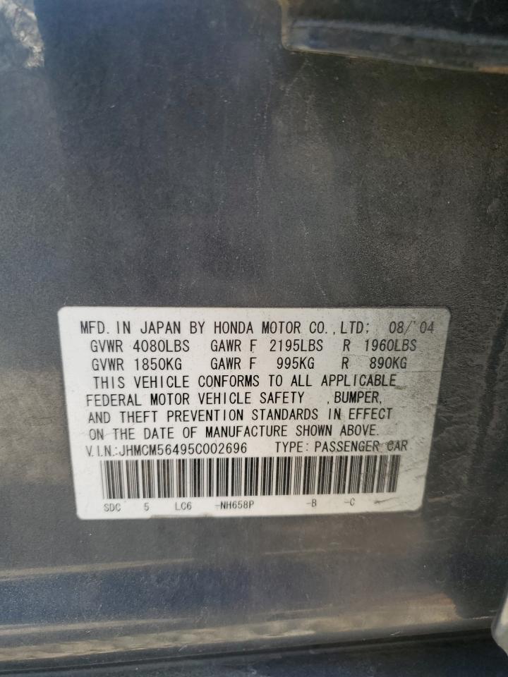 2005 Honda Accord Lx VIN: JHMCM56495C002696 Lot: 63844844