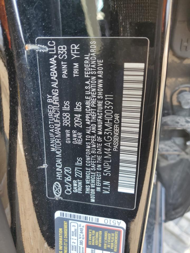 2021 Hyundai Elantra Sel VIN: 5NPLM4AG3MH003911 Lot: 65144904