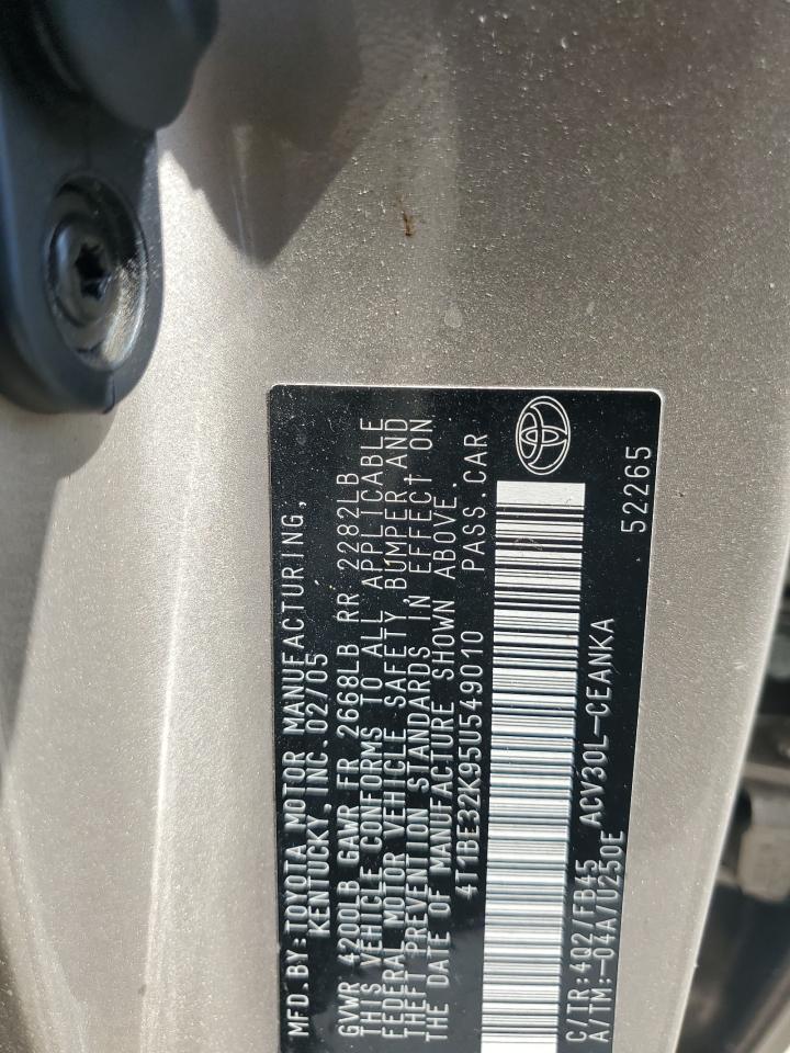 2005 Toyota Camry Le VIN: 4T1BE32K95U549010 Lot: 64071004