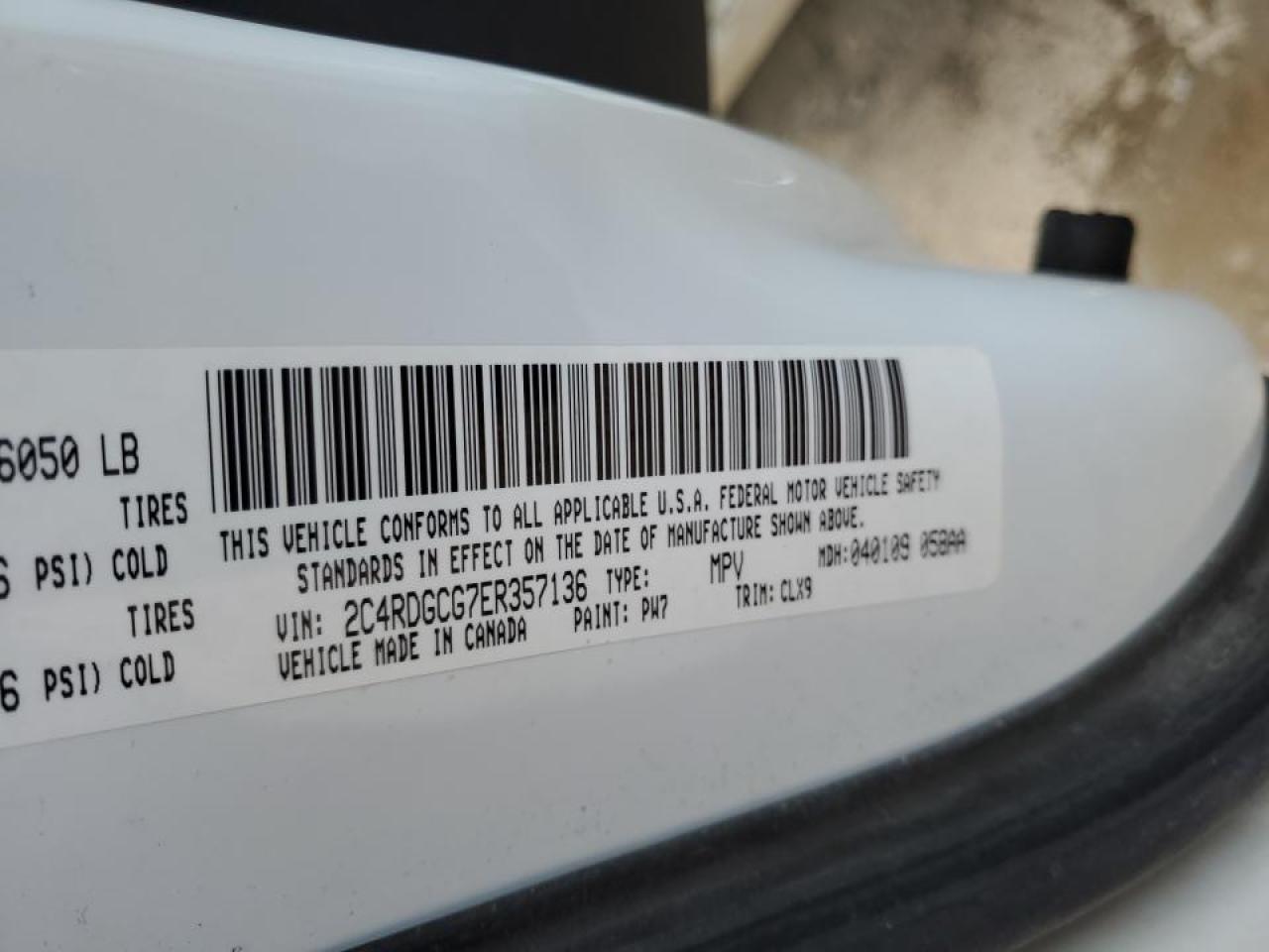 2C4RDGCG7ER357136 2014 Dodge Grand Caravan Sxt