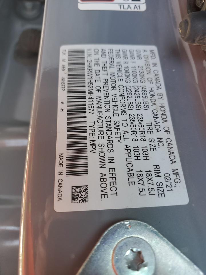 2021 Honda Cr-V Ex VIN: 2HKRW1H52MH411677 Lot: 64900344