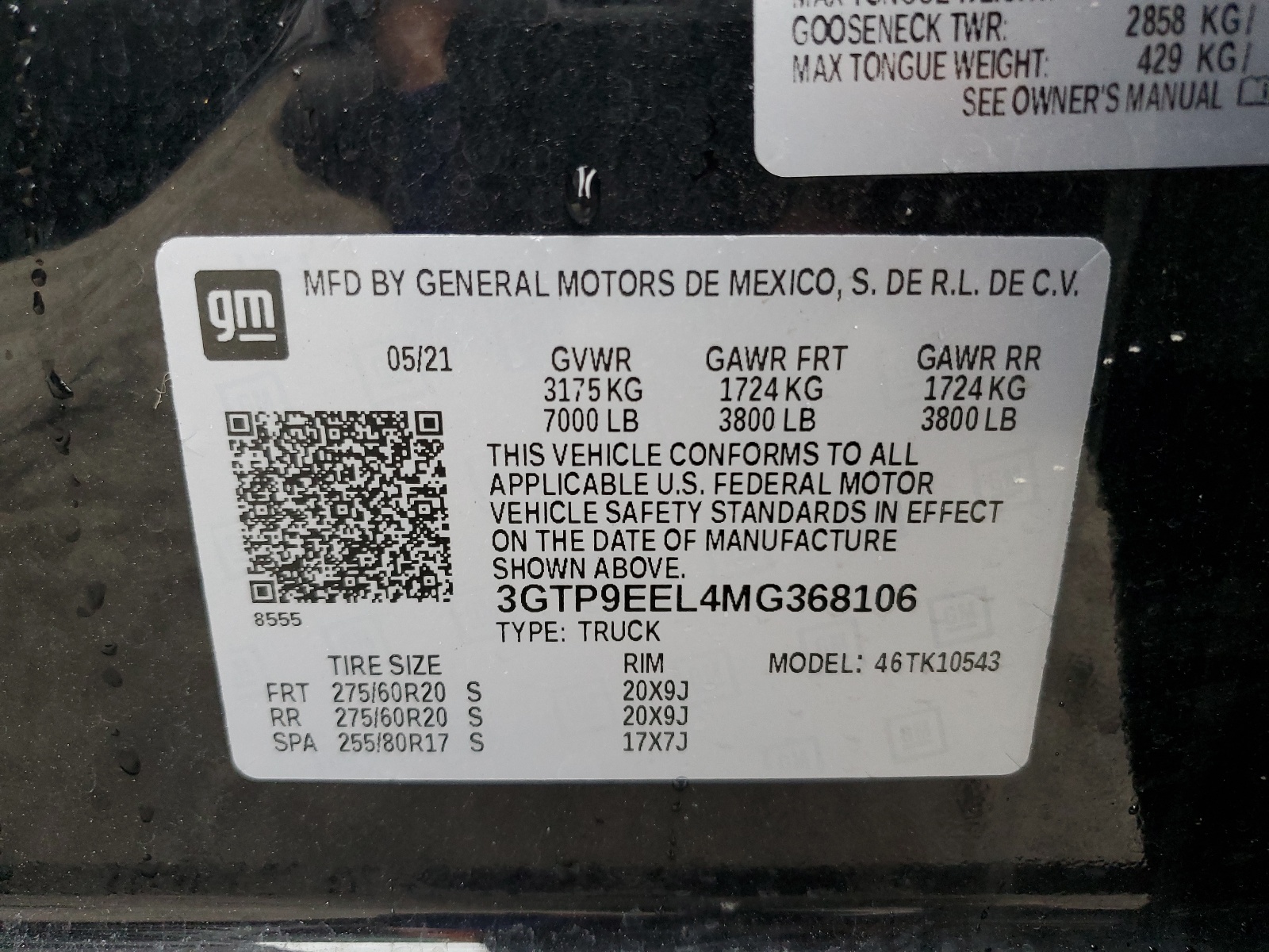 3GTP9EEL4MG368106 2021 GMC Sierra K1500 At4