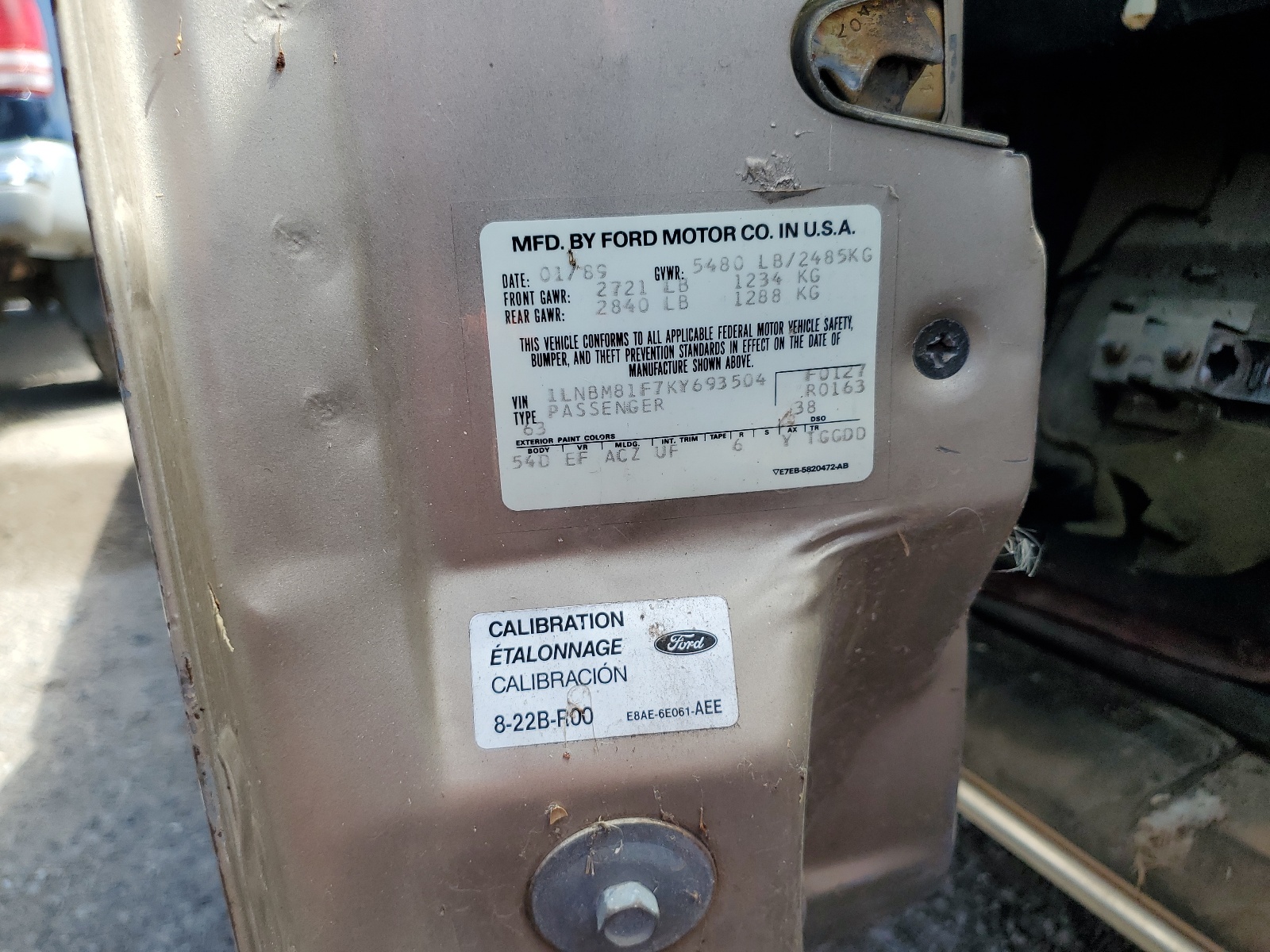 1LNBM81F7KY693504 1989 Lincoln Town Car