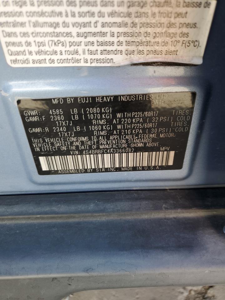 2010 Subaru Outback 2.5I Premium VIN: 4S4BRBFC4A3366082 Lot: 62646124