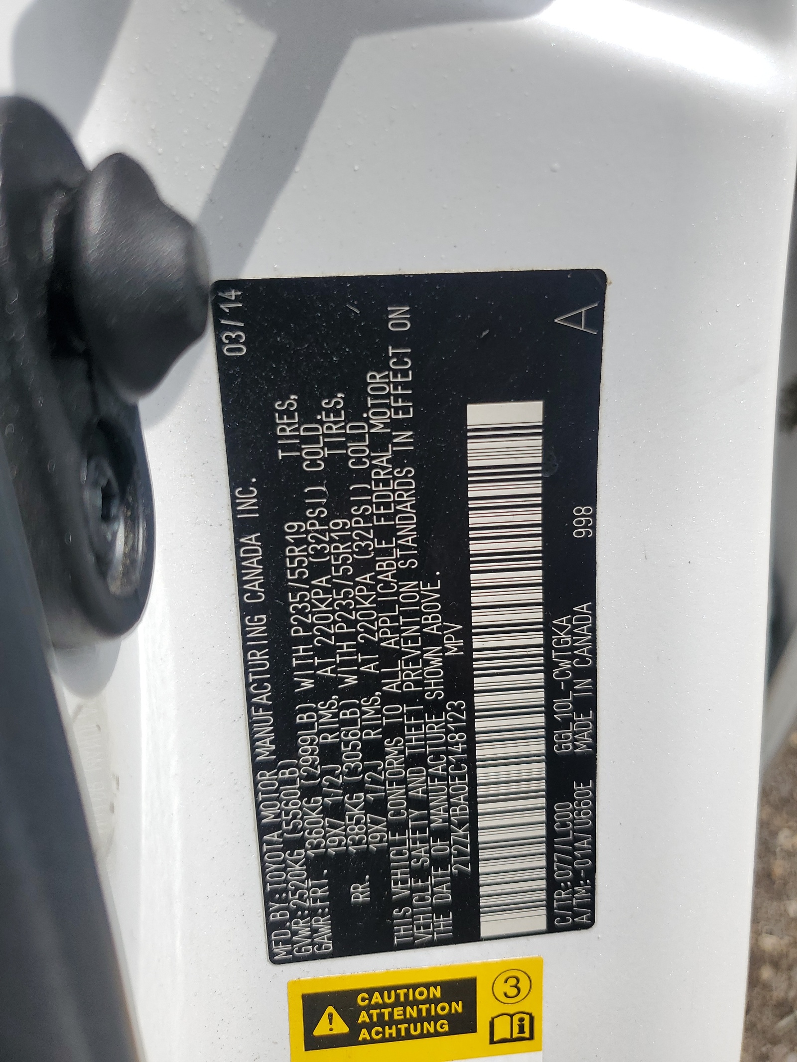 2T2ZK1BA0EC148123 2014 Lexus Rx 350