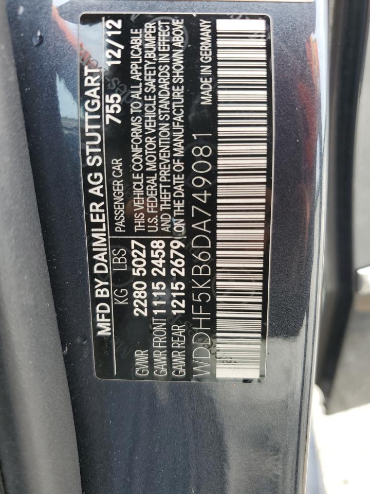 2013 Mercedes-Benz E 350 VIN: WDDHF5KB6DA749081 Lot: 63864674