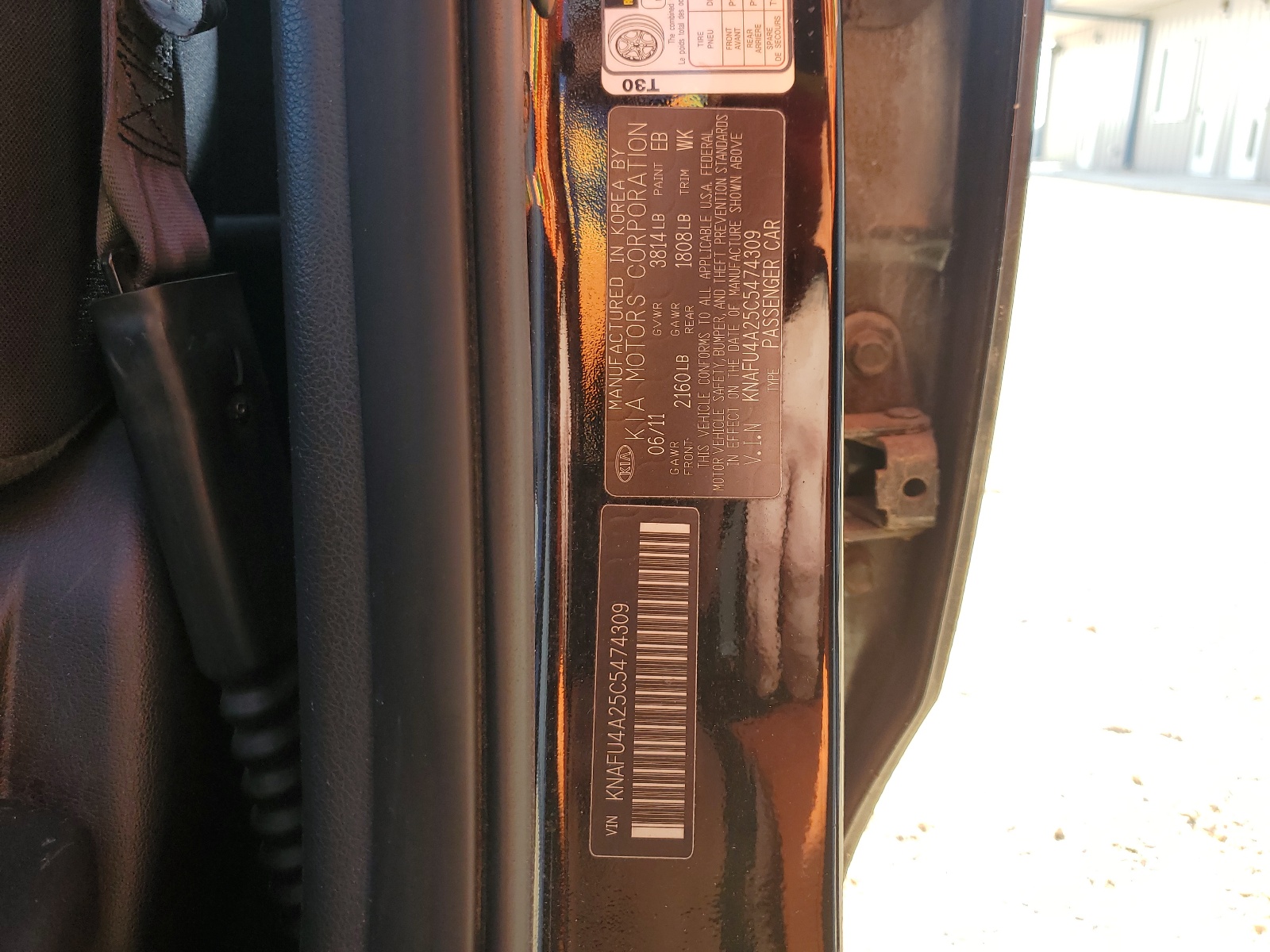 KNAFU4A25C5474309 2012 Kia Forte Ex