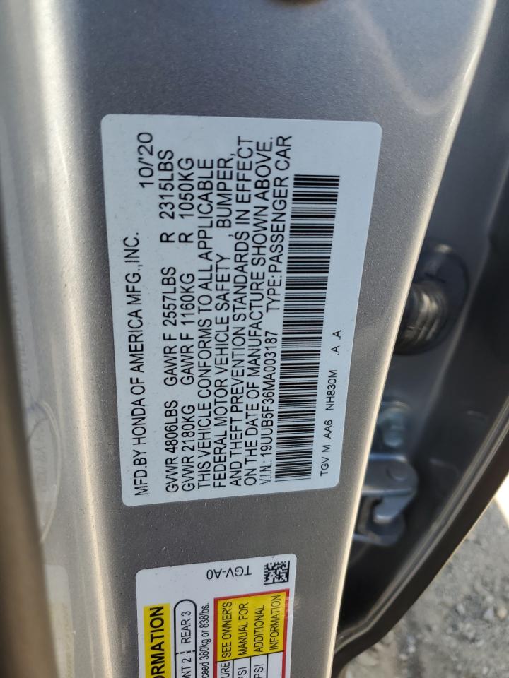 19UUB5F36MA003187 Acura TLX  12