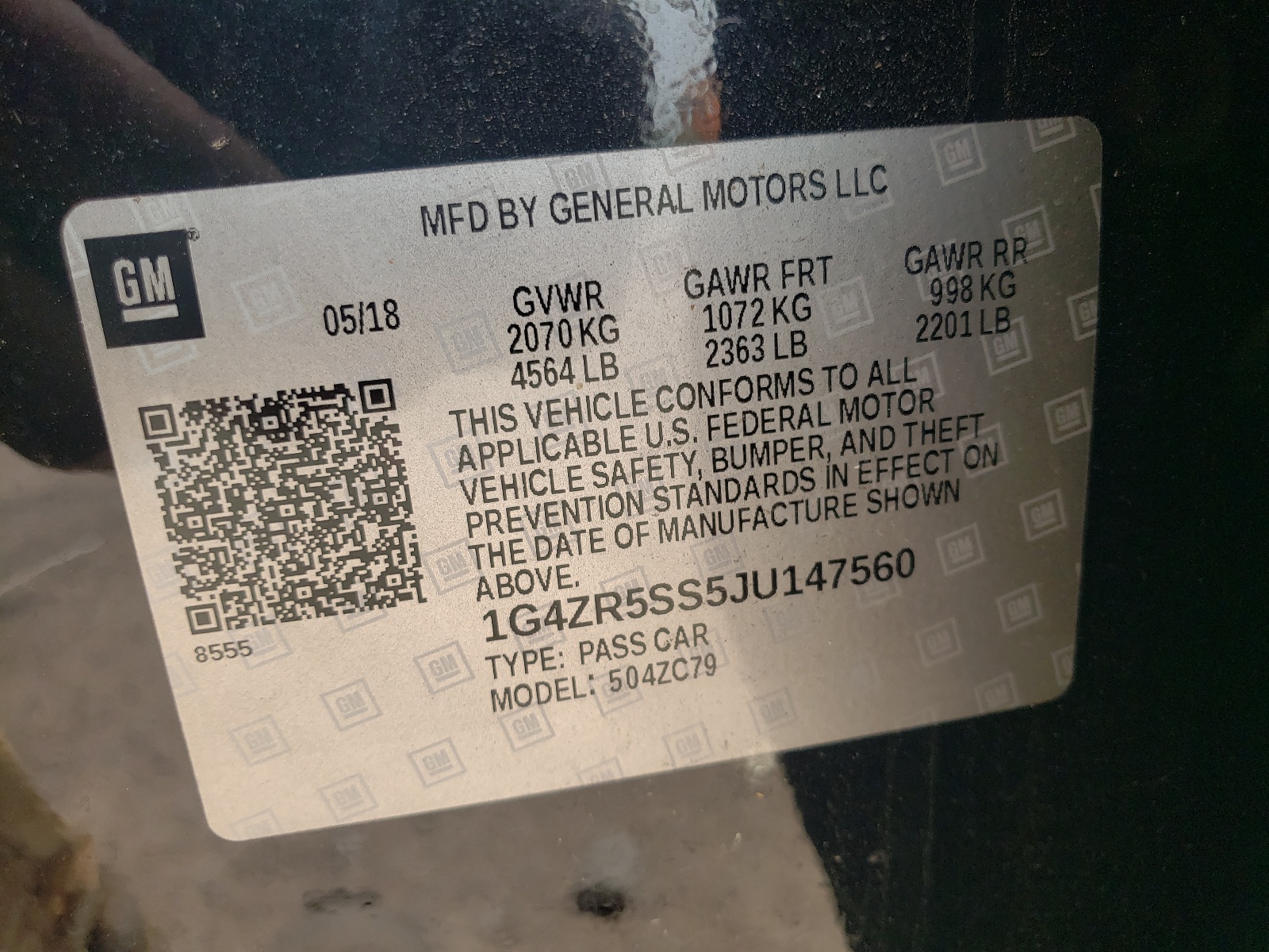 1G4ZR5SS5JU147560 2018 Buick Lacrosse Premium