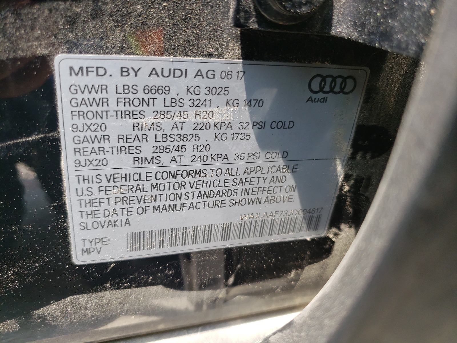 WA1LAAF73JD004617 2018 Audi Q7 Premium Plus