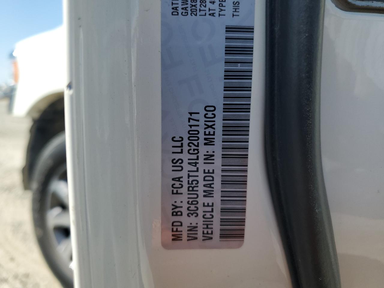 2020 Ram 2500 Limited VIN: 3C6UR5TL4LG200171 Lot: 65482584