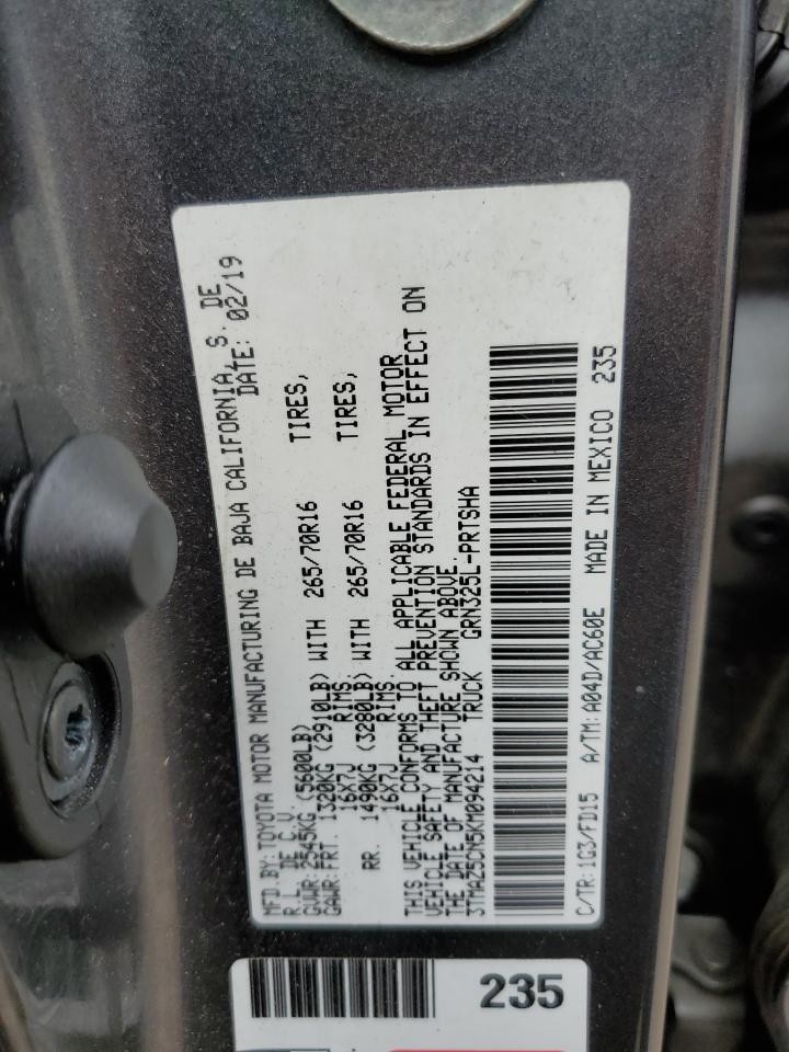 3TMAZ5CN5KM094214 2019 Toyota Tacoma Double Cab