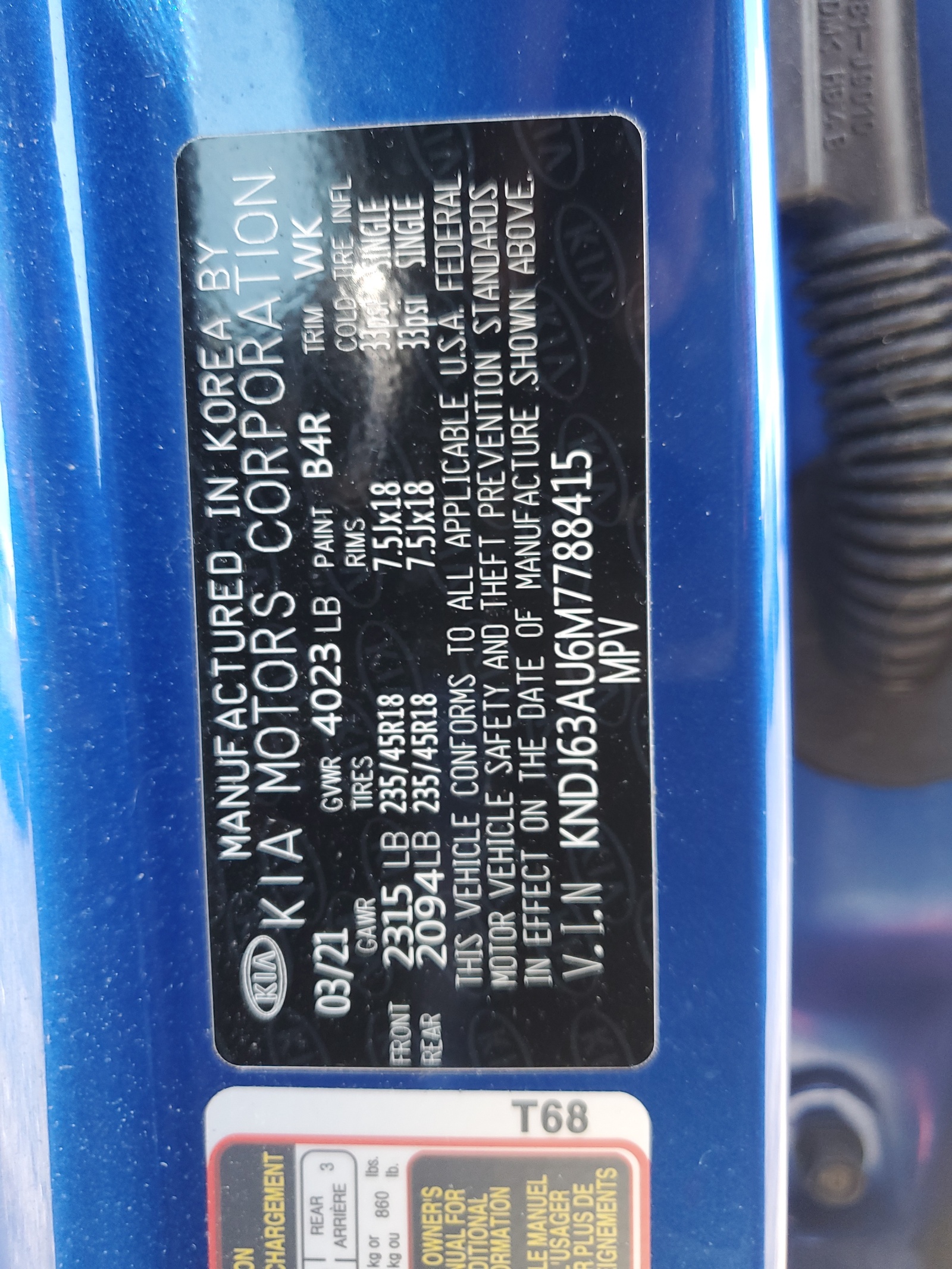 KNDJ63AU6M7788415 2021 Kia Soul Gt Line