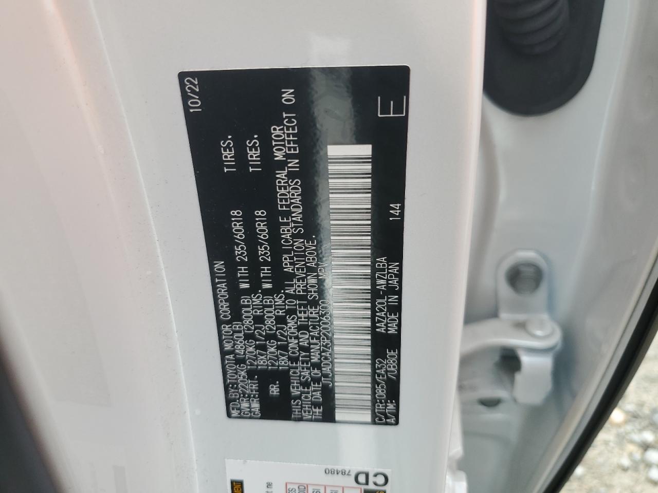 JTJADCAZ3P2006300 2023 Lexus Nx 250