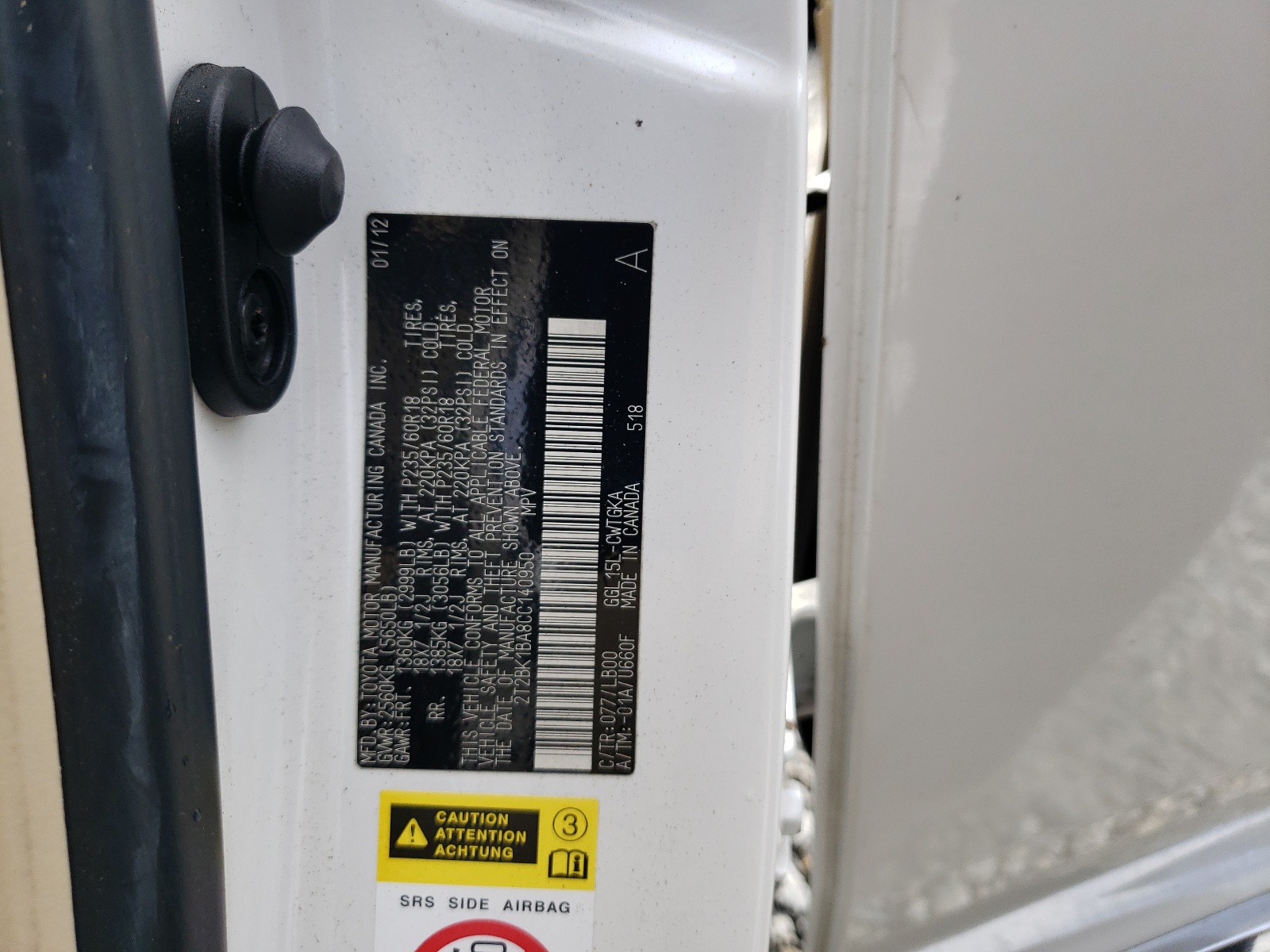 2T2BK1BA8CC140950 2012 Lexus Rx 350