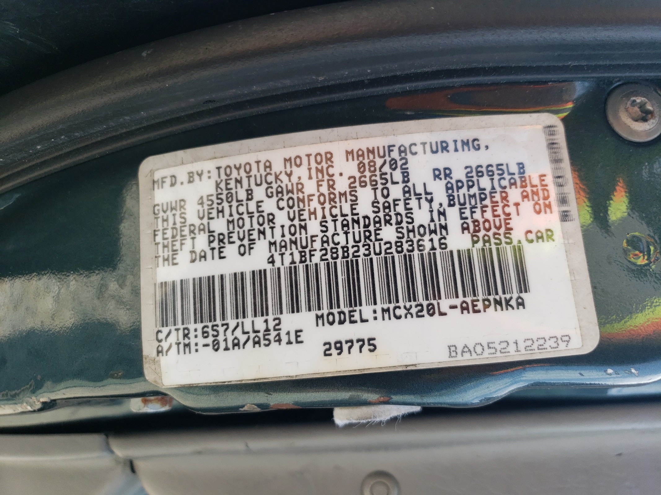 4T1BF28B23U283616 2003 Toyota Avalon Xl