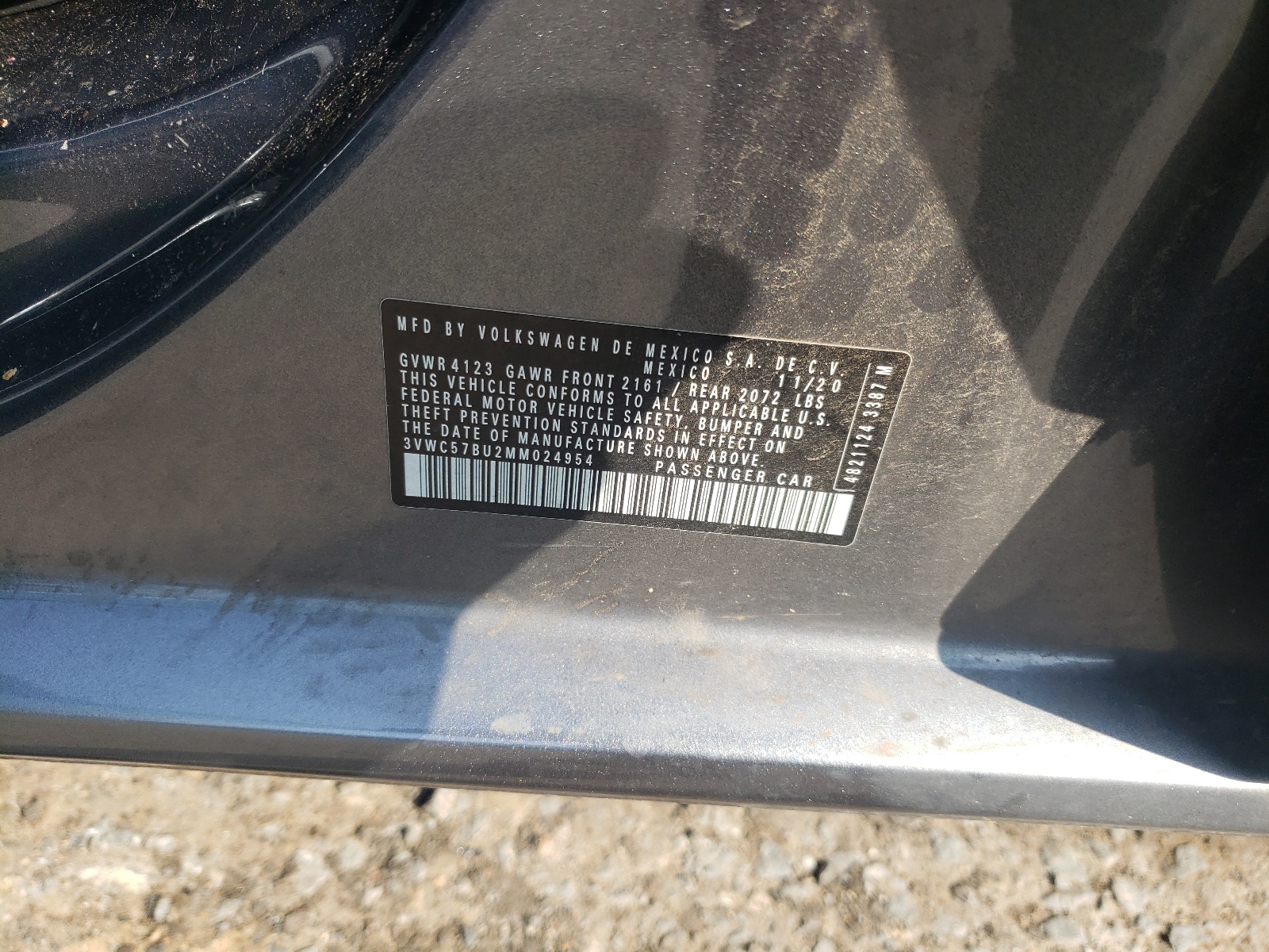 3VWC57BU2MM024954 2021 Volkswagen Jetta S