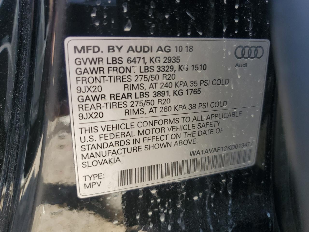 WA1AVAF12KD013477 2019 AUDI Q8 - Image 14