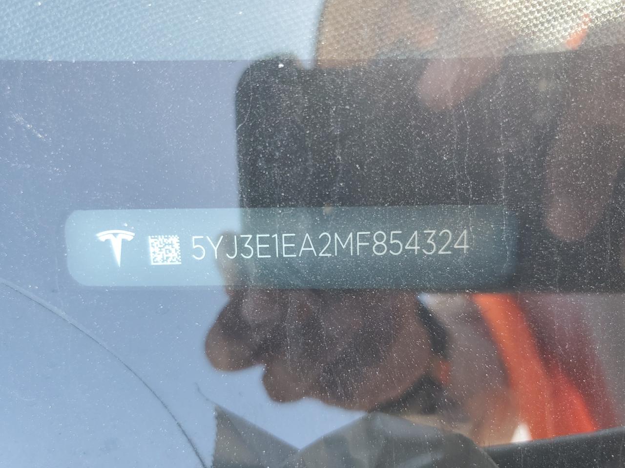 2021 Tesla Model 3 VIN: 5YJ3E1EA2MF854324 Lot: 63564124