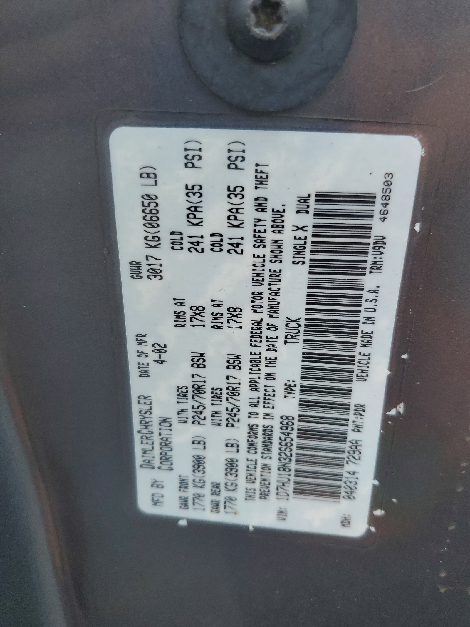 1D7HU18N32S654968 2002 Dodge Ram 1500