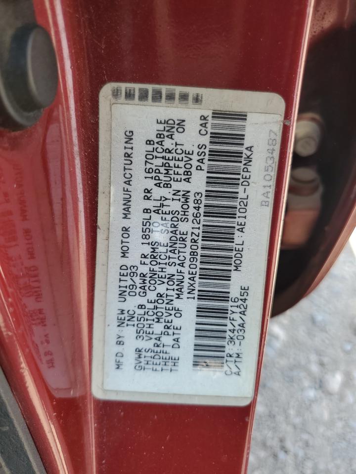 1994 Toyota Corolla Le VIN: 1NXAE09B0RZ126483 Lot: 64815304